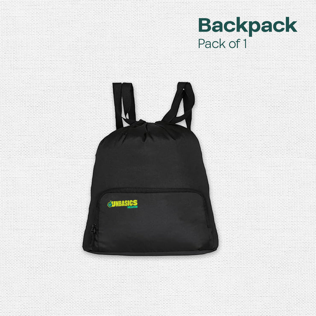 Black Beast! Travel Drawstring Bagpack, Medium Size, 8L Capacity