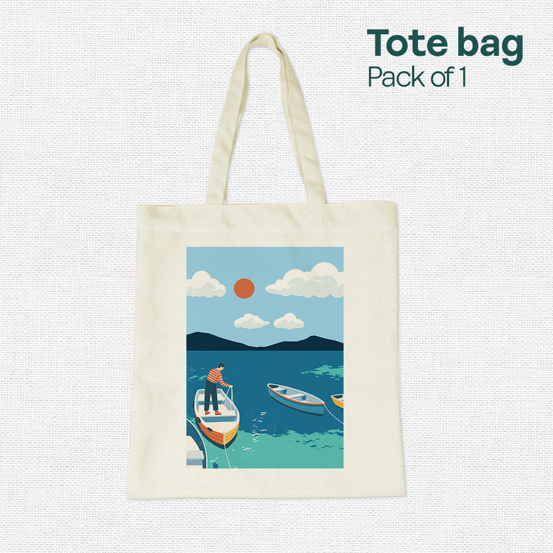 Scenic Serenity! Canvas Tote Bag, 100% Recycled Fabric, Pack of 1