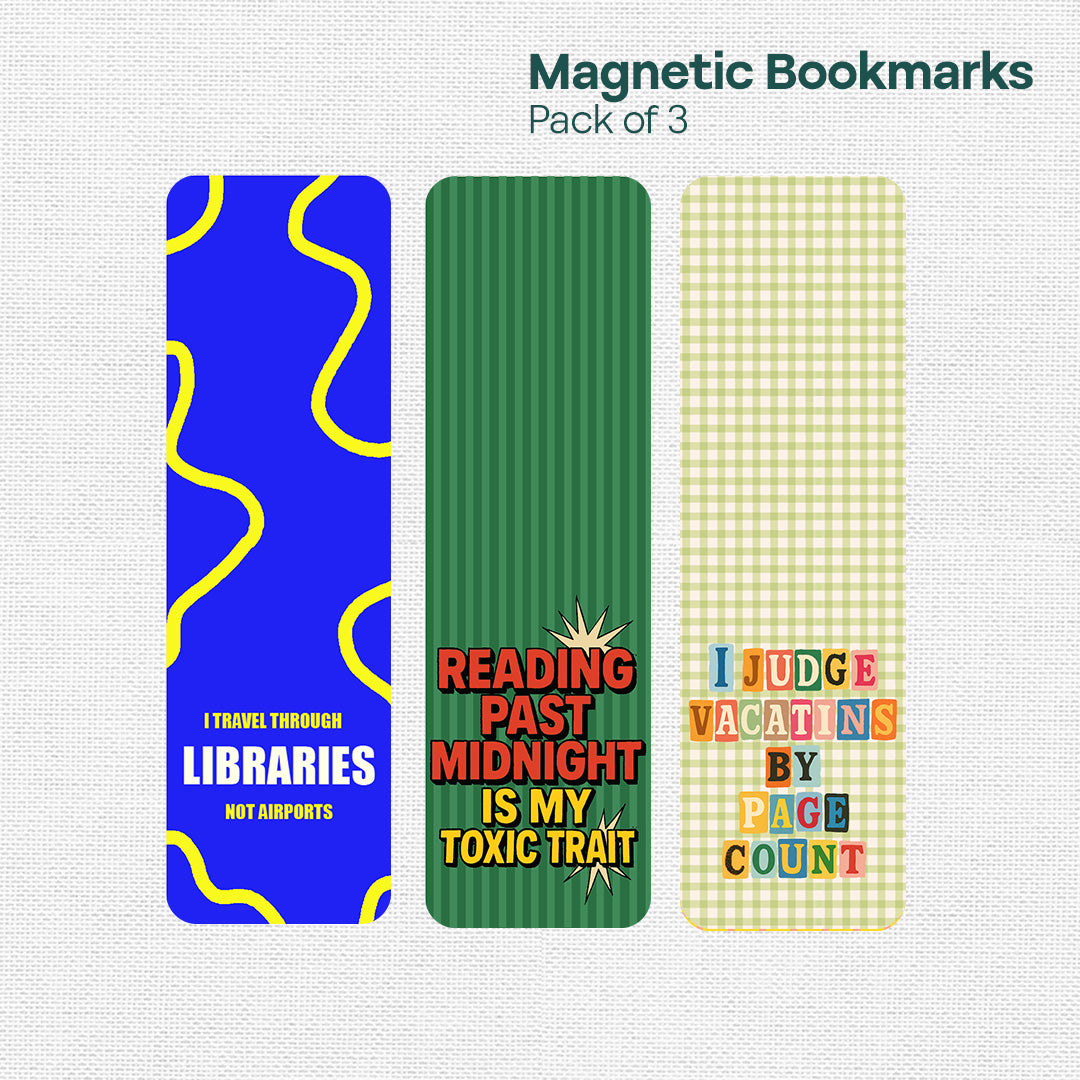 Quirky Liners! Magnetic Bookmarks, Pack Of 3