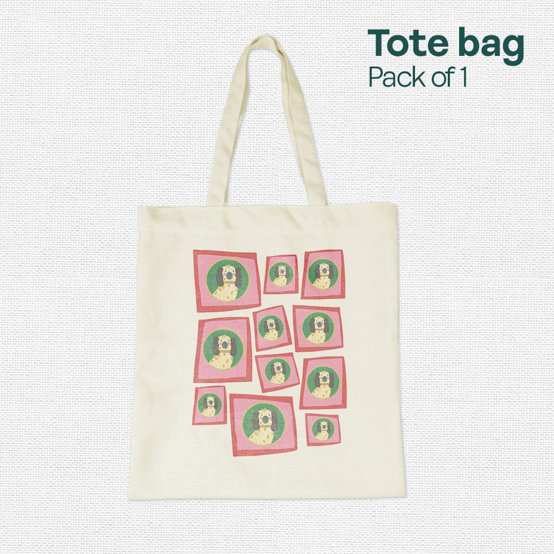 Dogs Dogs Dogs! Canvas Tote Bag, 100% Recycled Fabric, Pack of 1