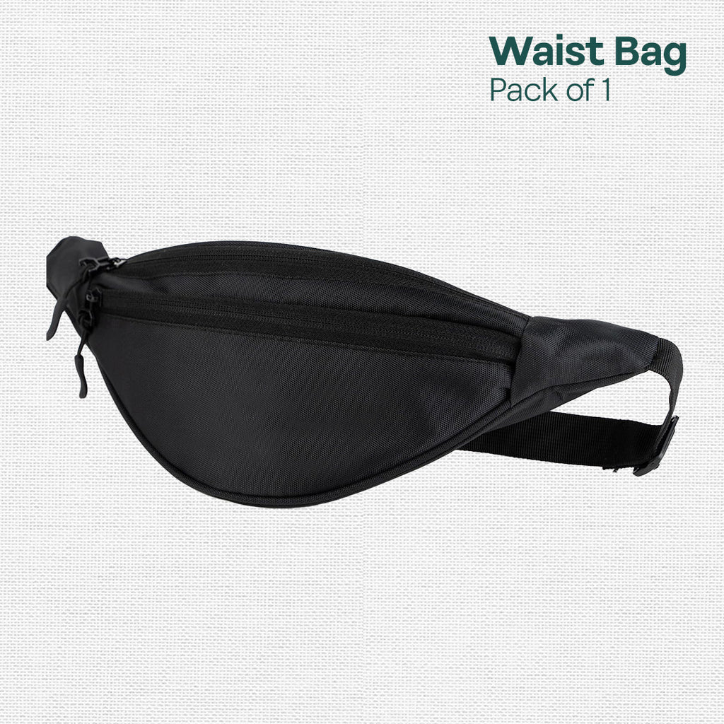 Bliss Black! Unisex Travel Waist Bag, Pack of 1