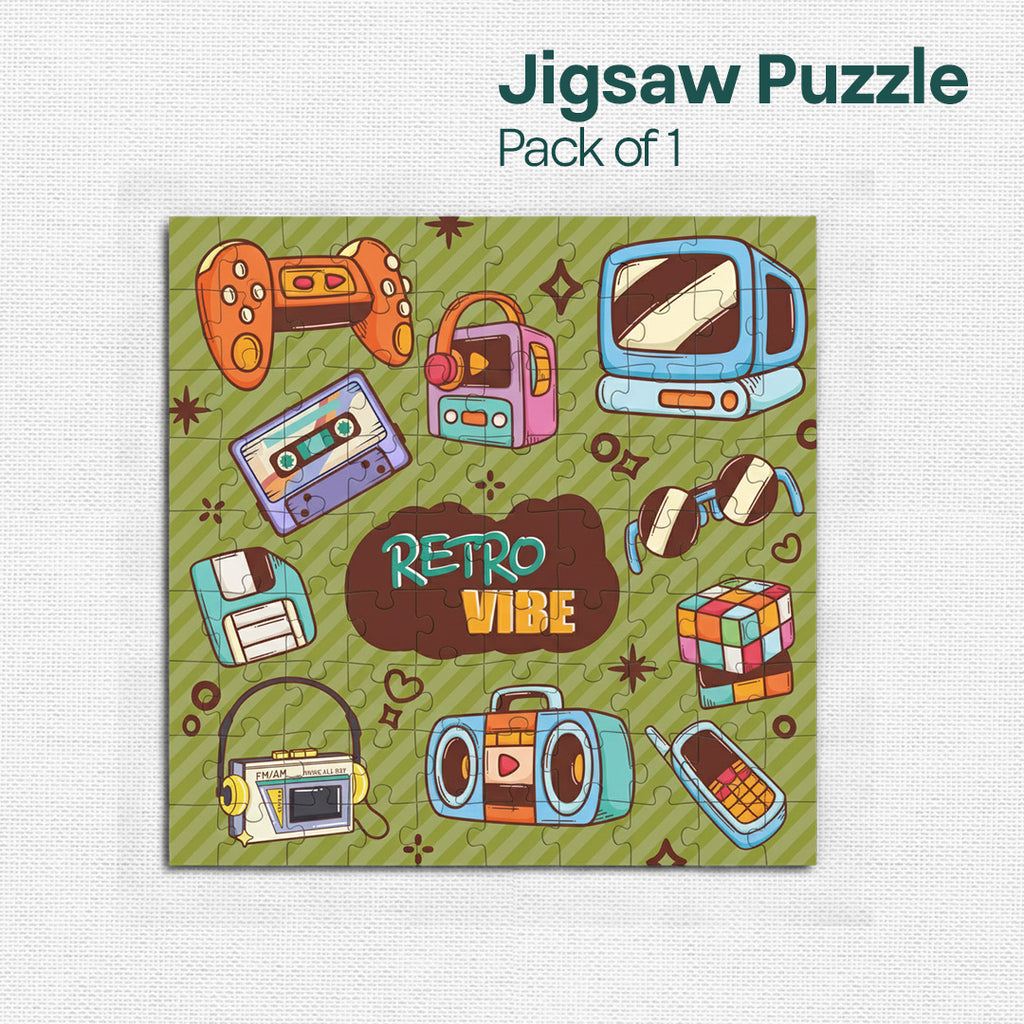 Retro Vibes 60 Pc Jigsaw Puzzle, Pack of 1