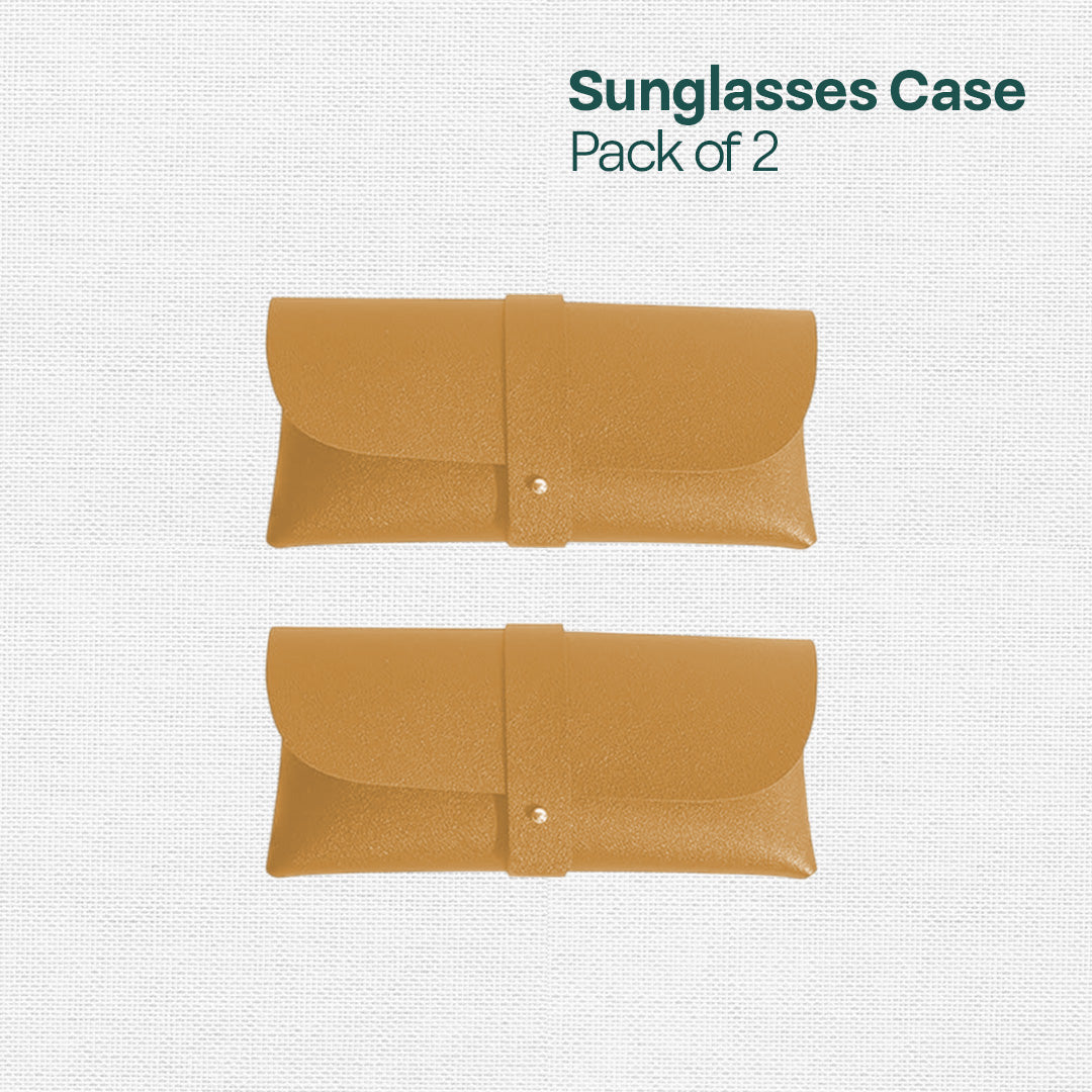 Brown & Brown! Eyewear Case, Premium Faux Leather, Pack of 2
