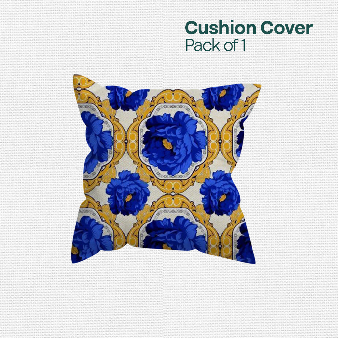 Royal Flower! Premium Printed Cushion Covers, Pack of 1