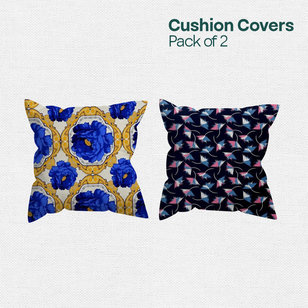 Royal & Leaf! Premium Printed Cushion Covers, Pack of 2