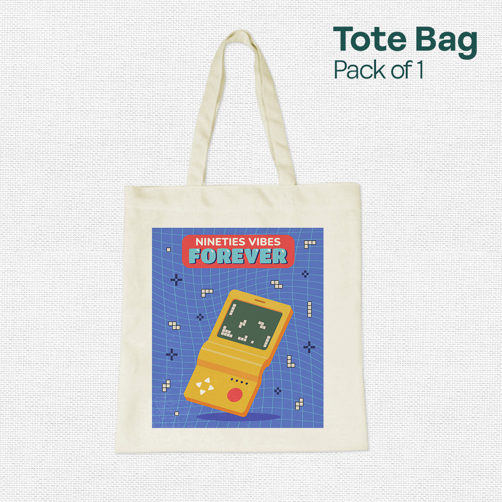 90s Gaming Console! Canvas Tote Bag, 100% Recycled Fabric, Pack of 1