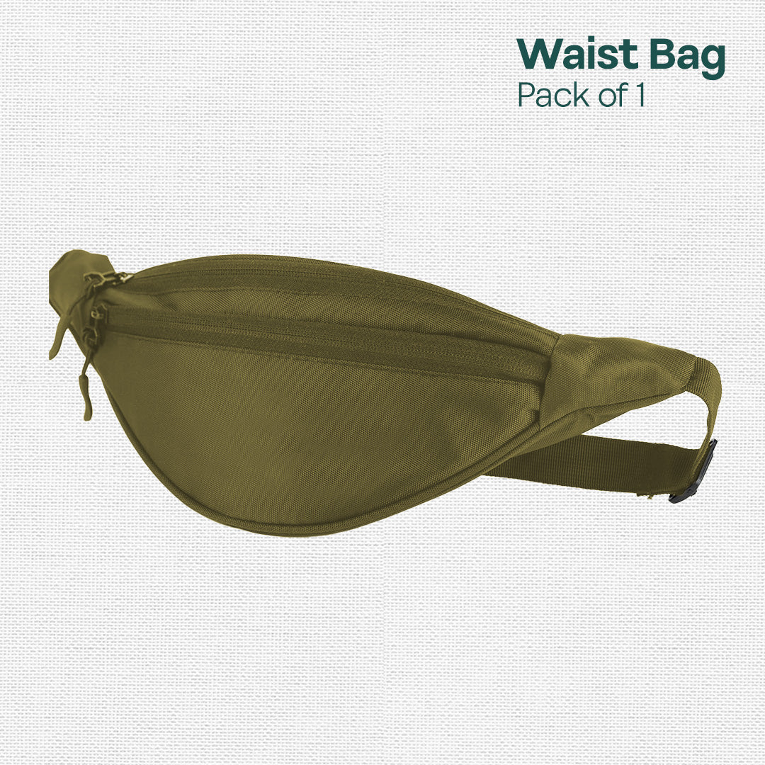 Army Green! Unisex Travel Waist Bag, Pack of 1