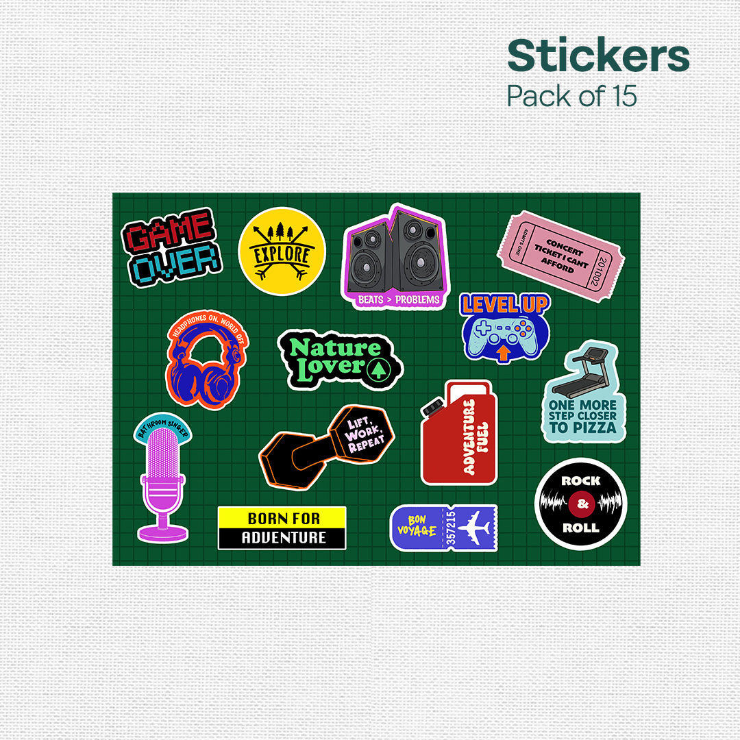 Passion Project! Premium Matt Stickers, Pack of 15