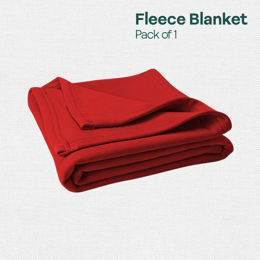 Red Realm! Polar Fleece Blanket Single Bed 400 GSM, Pack of 1