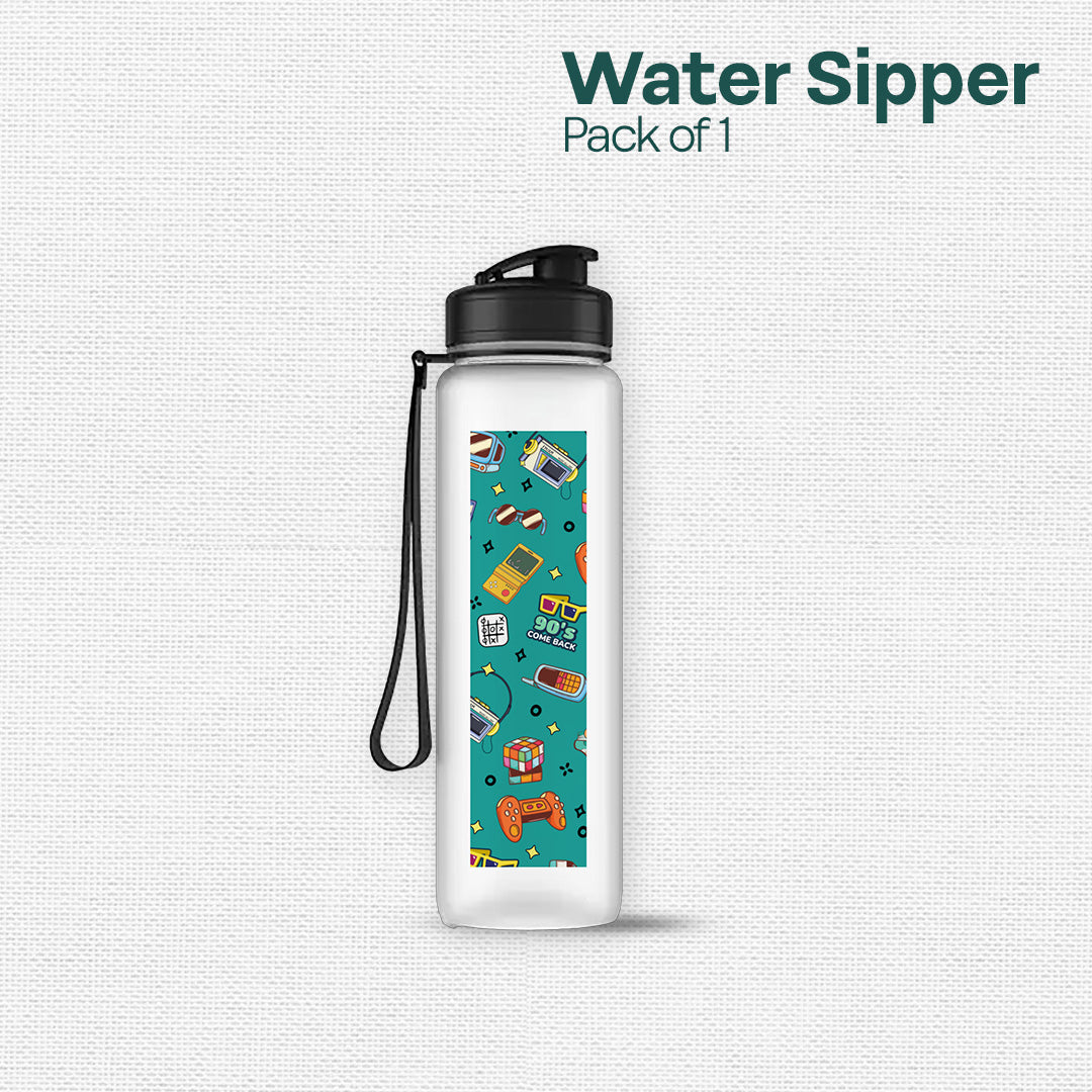 90s Comeback! Water Sipper 900 ML, Pack of 1