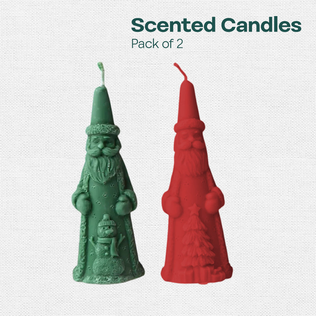 Ho Ho Claus! Scented Shaped Candles, Pack of 2