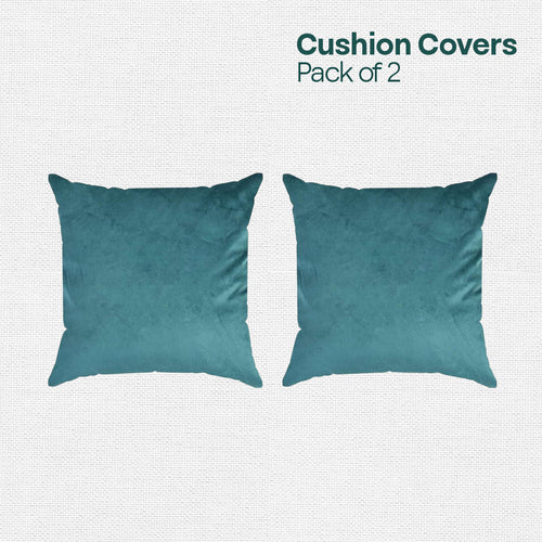 Aqua Love! Premium Velvet Cushion Covers, Pack of 2