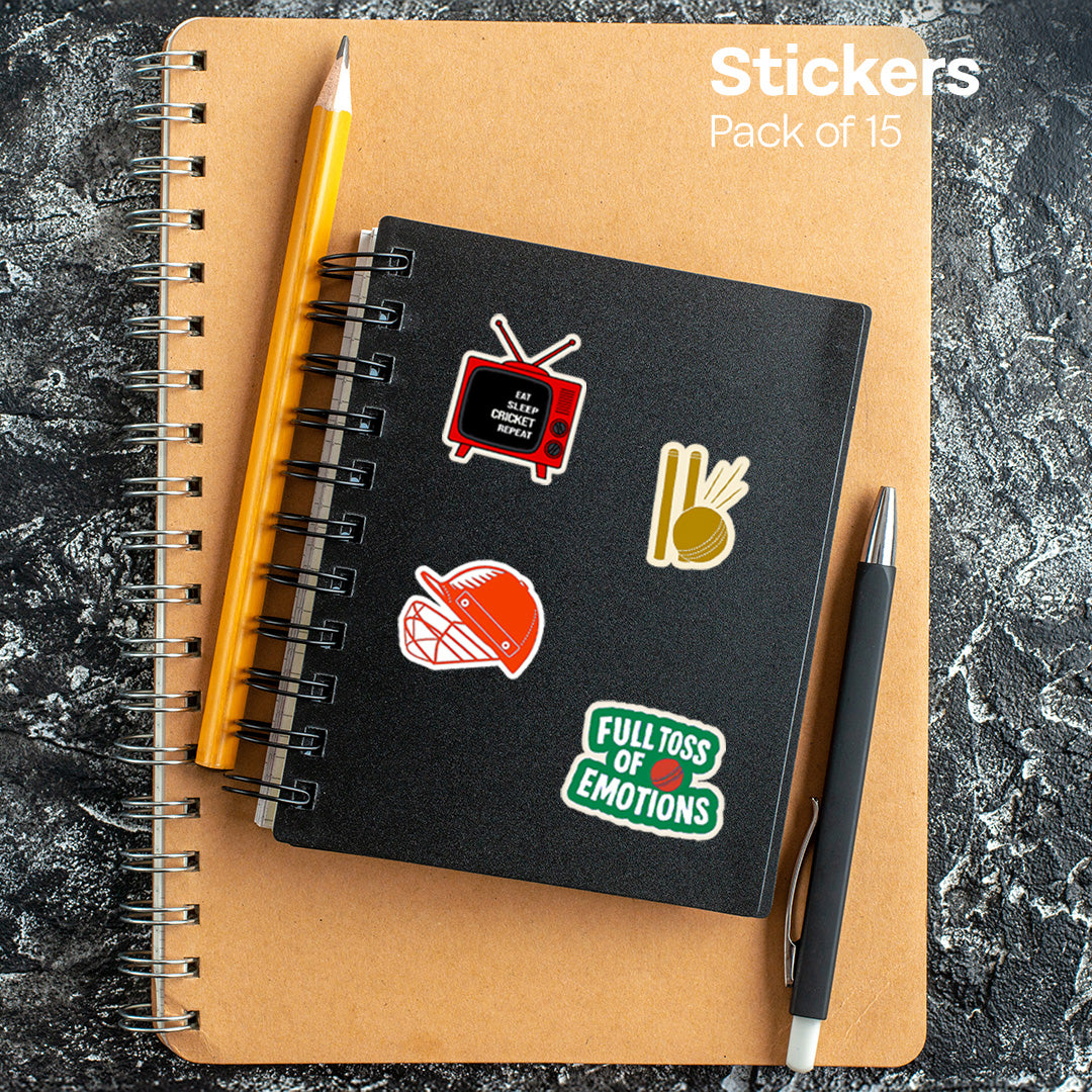 Sticky Wicket! Premium Matt Stickers, Pack of 15