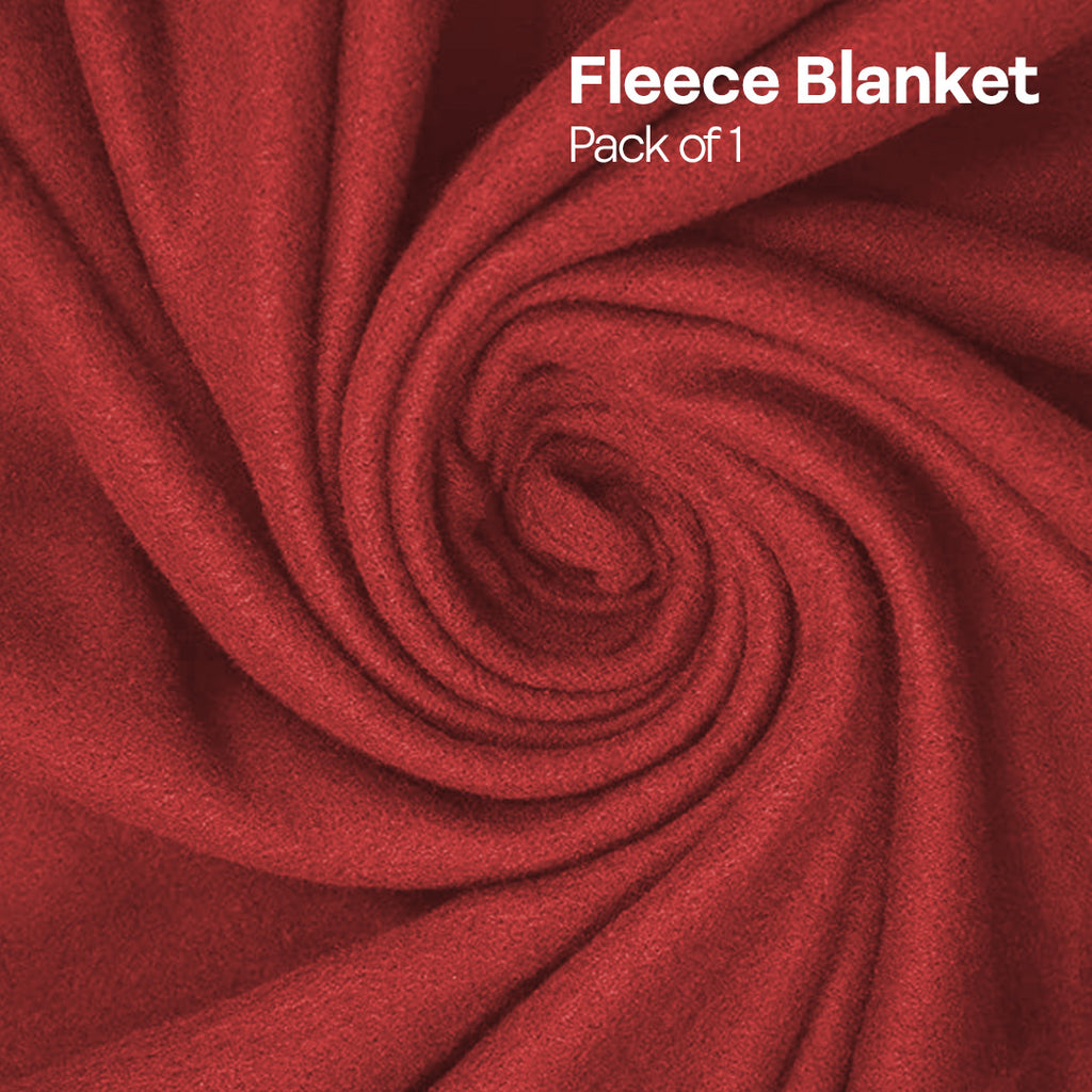 Red Realm! Polar Fleece Blanket Single Bed 400 GSM, Pack of 1