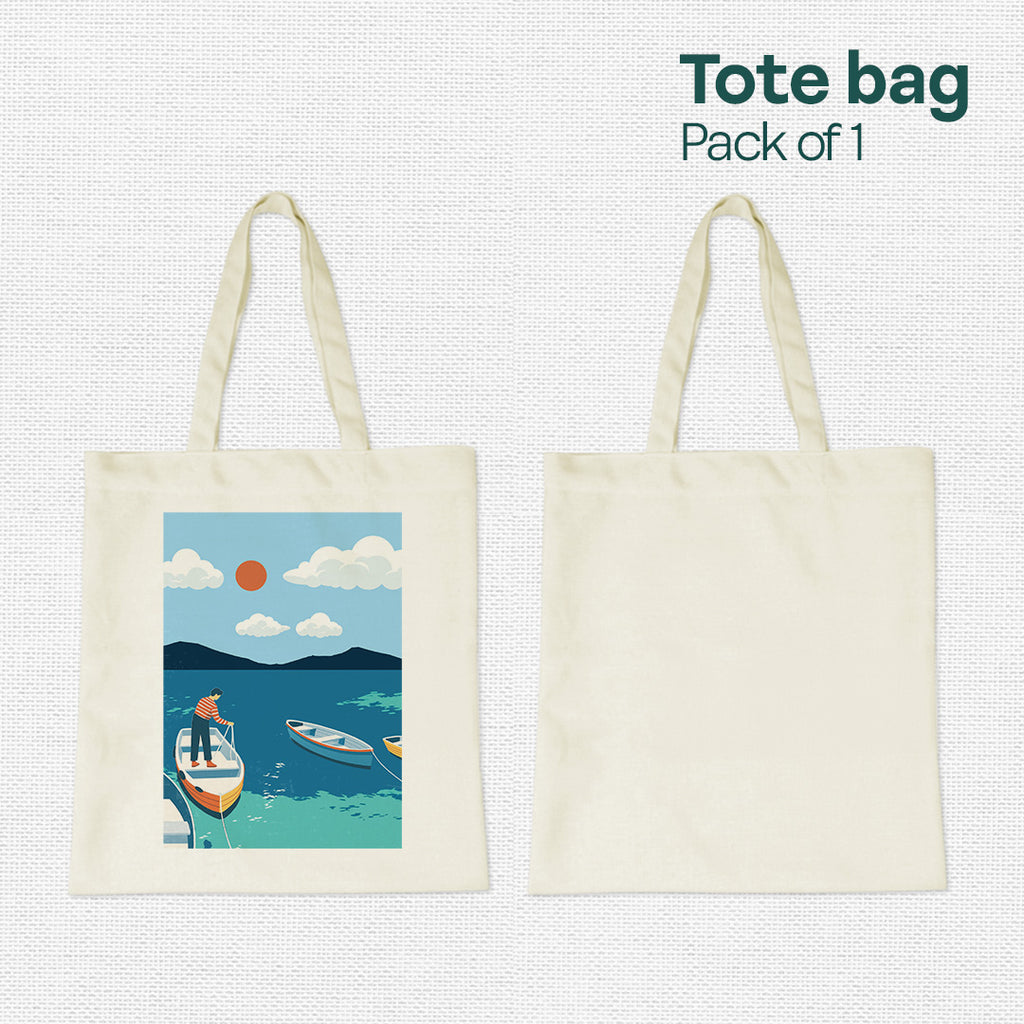 Scenic Serenity! Canvas Tote Bag, 100% Recycled Fabric, Pack of 1