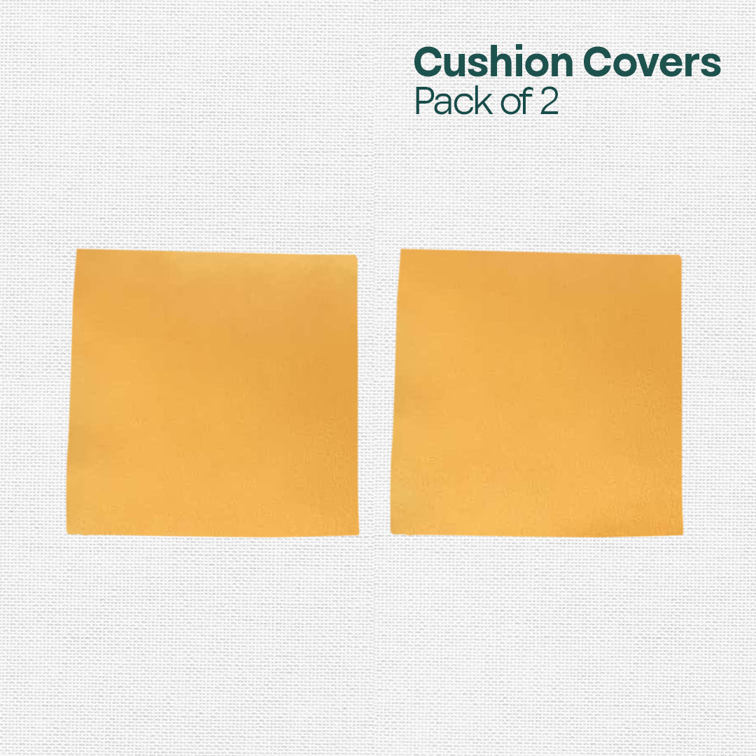 Yellow Yield ! Premium Velvet Cushion Covers, Pack of 2