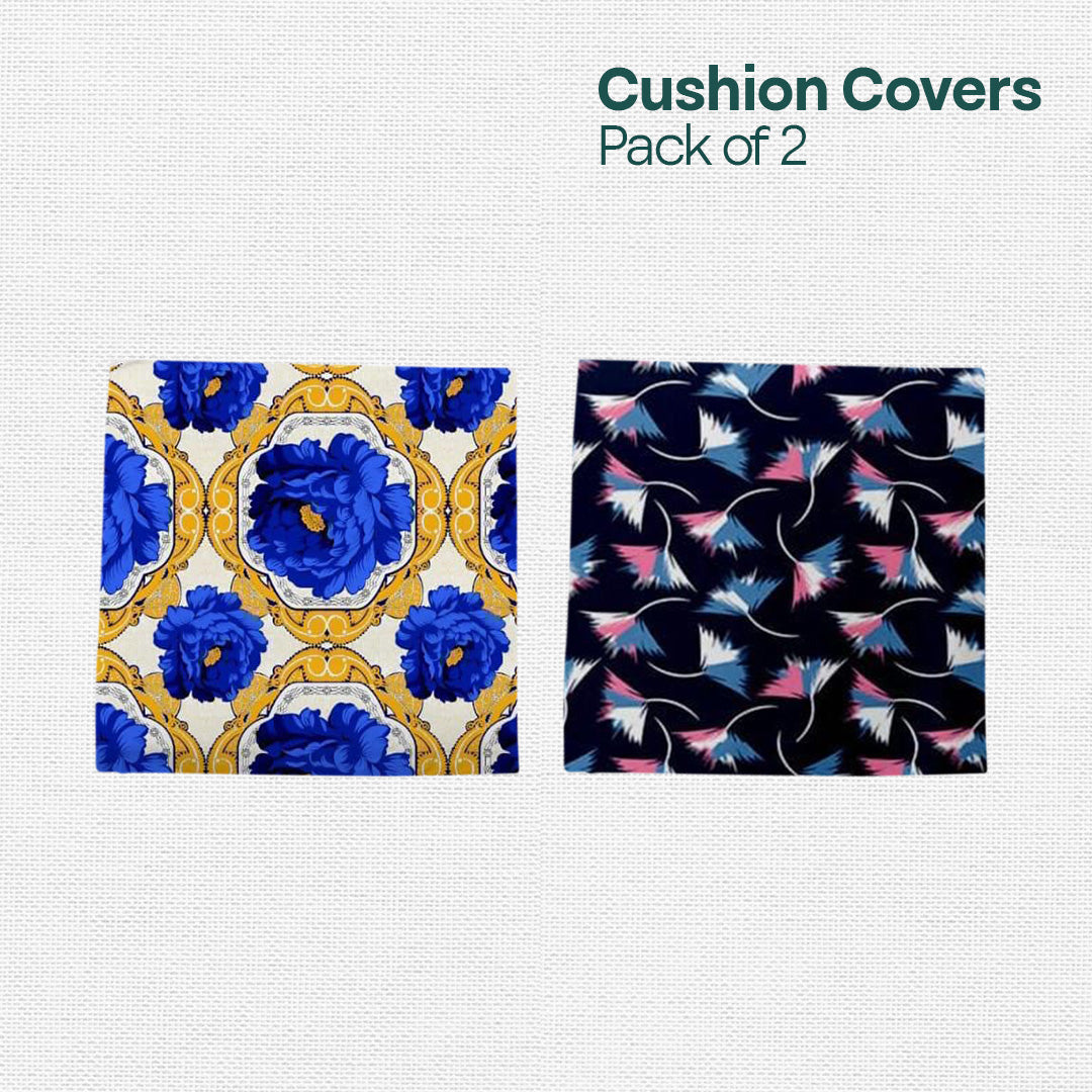 Royal & Leaf! Premium Printed Cushion Covers, Pack of 2
