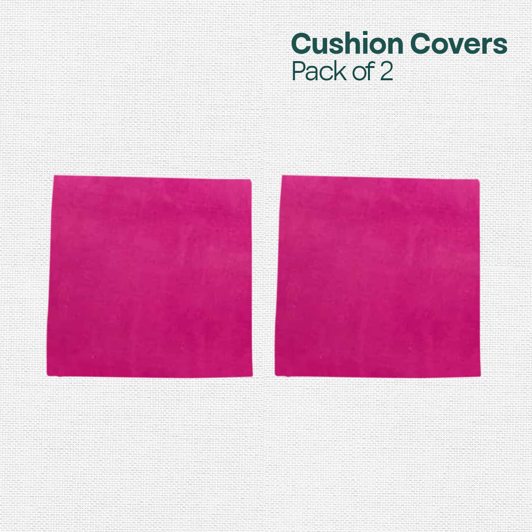 Pink Plush! Premium Velvet Cushion Covers, Pack of 2