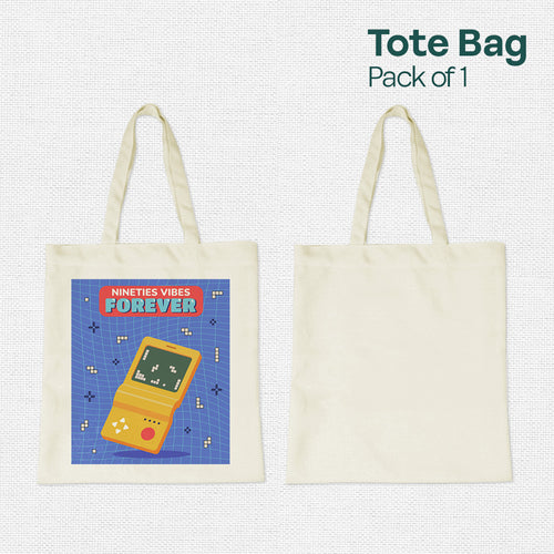 90s Gaming Console! Canvas Tote Bag, 100% Recycled Fabric, Pack of 1