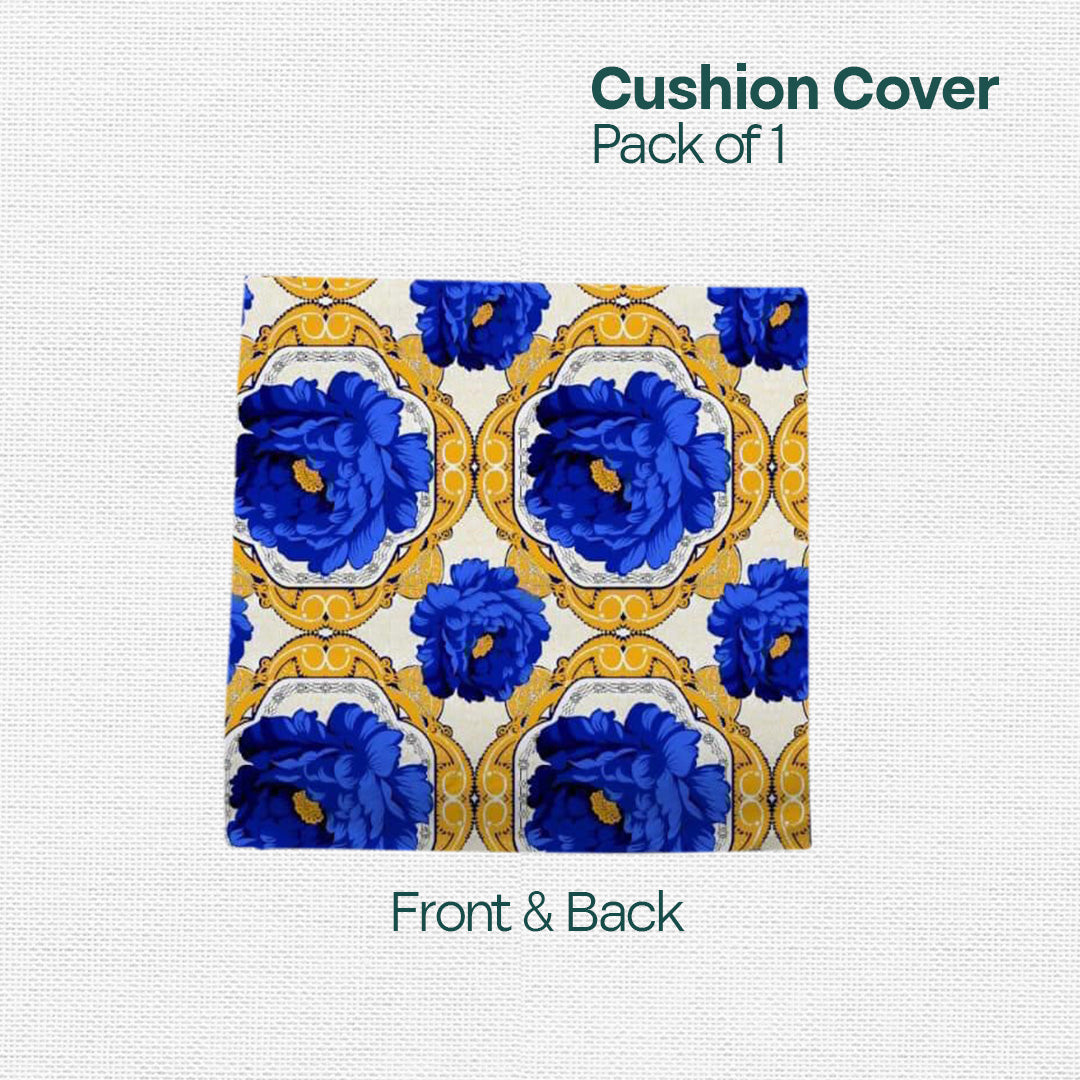 Royal Flower! Premium Printed Cushion Covers, Pack of 1