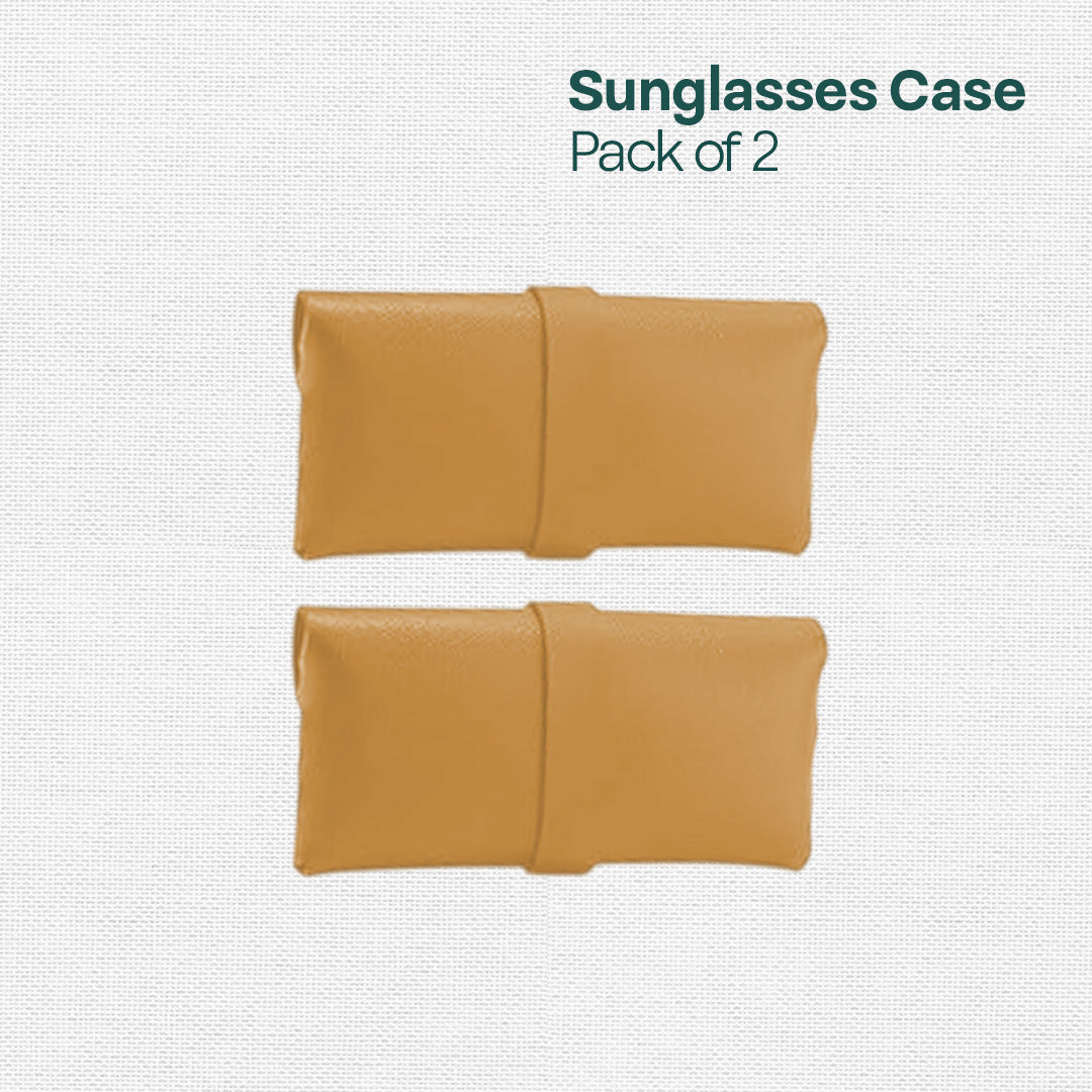 Brown & Brown! Eyewear Case, Premium Faux Leather, Pack of 2