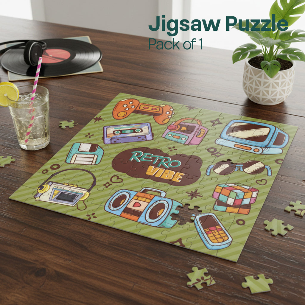 Retro Vibes 60 Pc Jigsaw Puzzle, Pack of 1