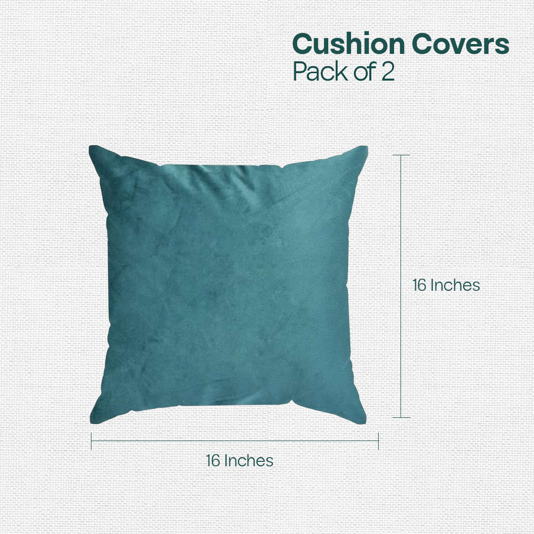 Aqua Love! Premium Velvet Cushion Covers, Pack of 2