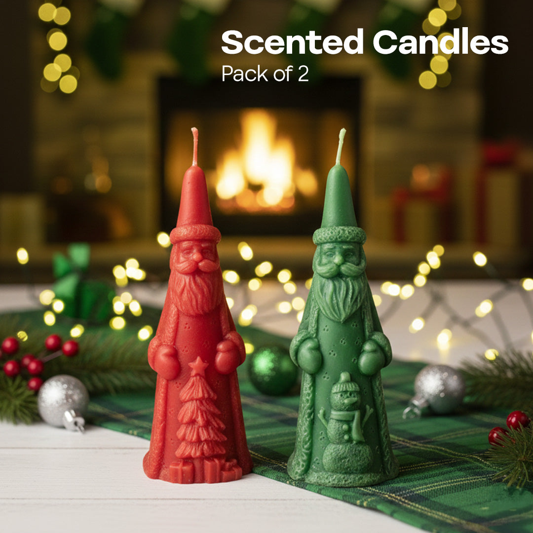 Ho Ho Claus! Scented Shaped Candles, Pack of 2