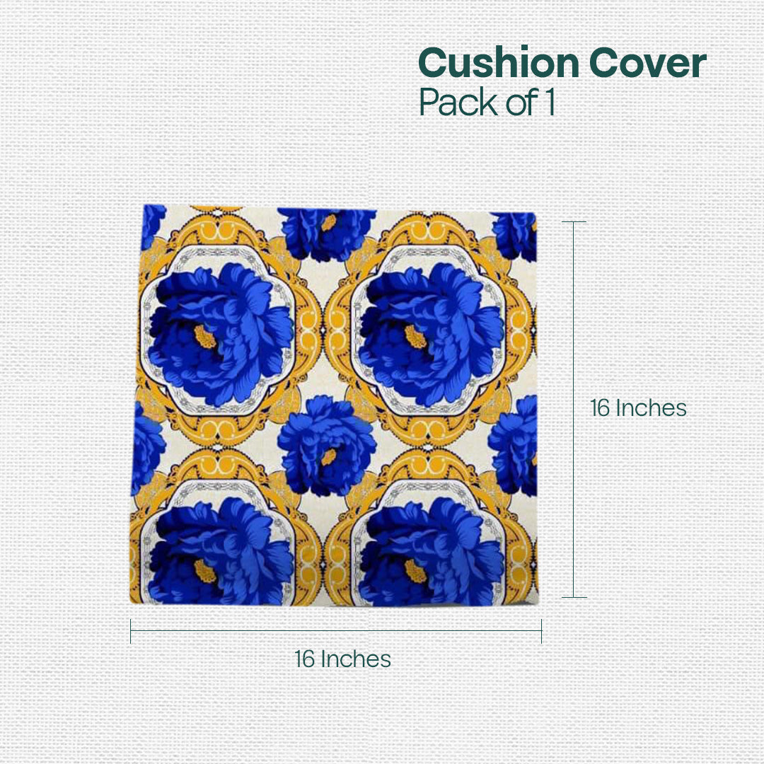 Royal Flower! Premium Printed Cushion Covers, Pack of 1