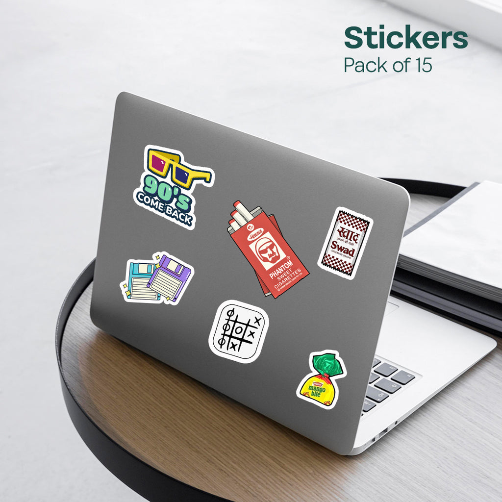 The 90s Project! Premium Matt Stickers, Pack of 15