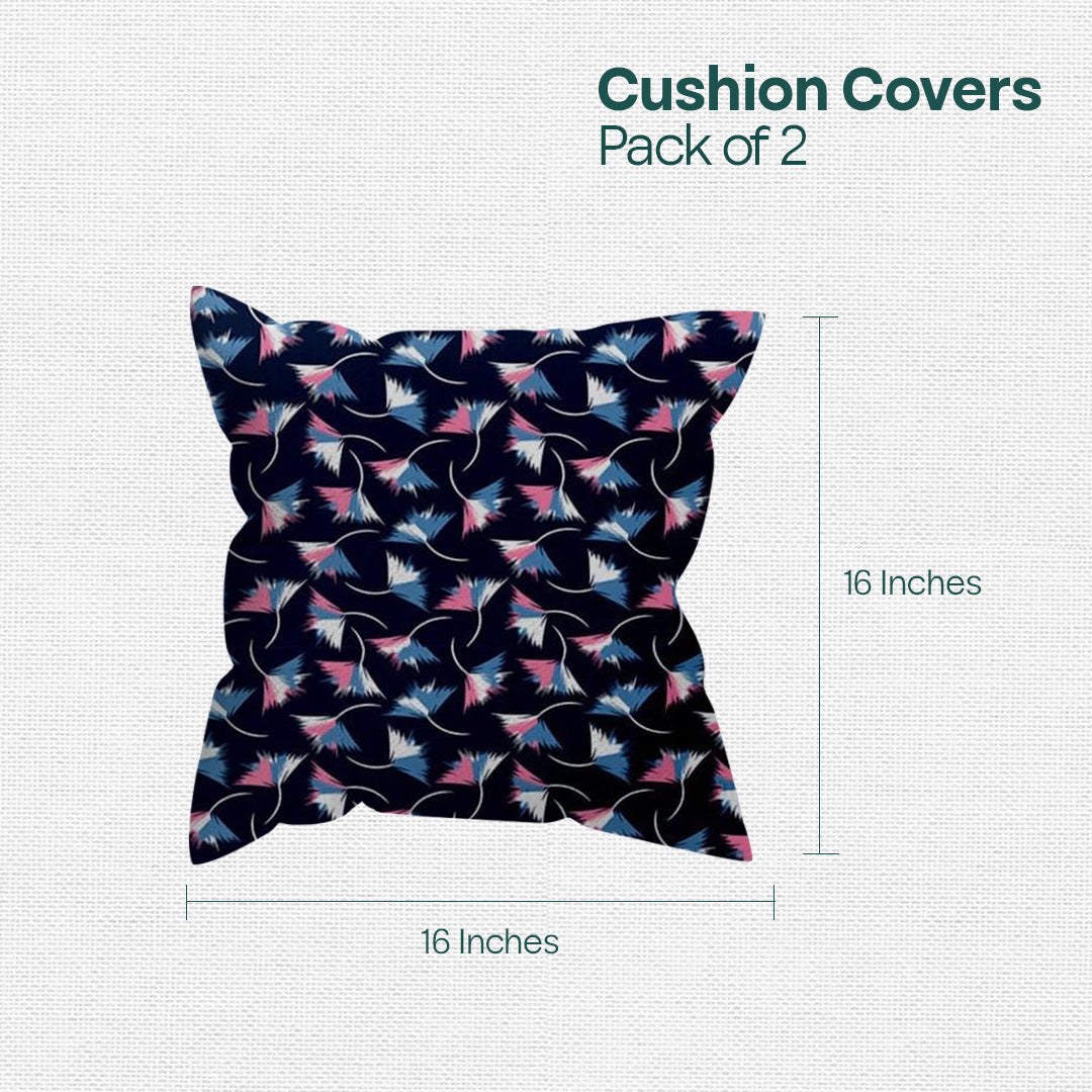 Leaf & Red! Premium Printed Cushion Covers, Pack of 2