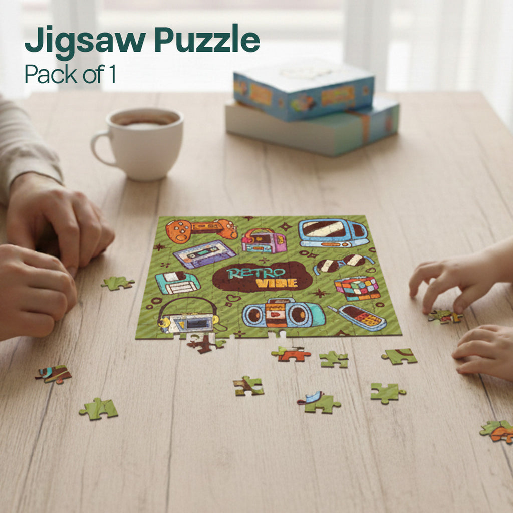 Retro Vibes 60 Pc Jigsaw Puzzle, Pack of 1