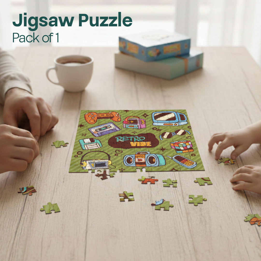 Retro Vibes 60 Pc Jigsaw Puzzle, Pack of 1