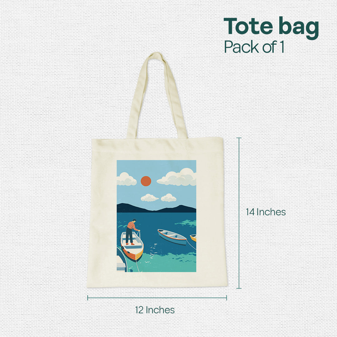 Scenic Serenity! Canvas Tote Bag, 100% Recycled Fabric, Pack of 1