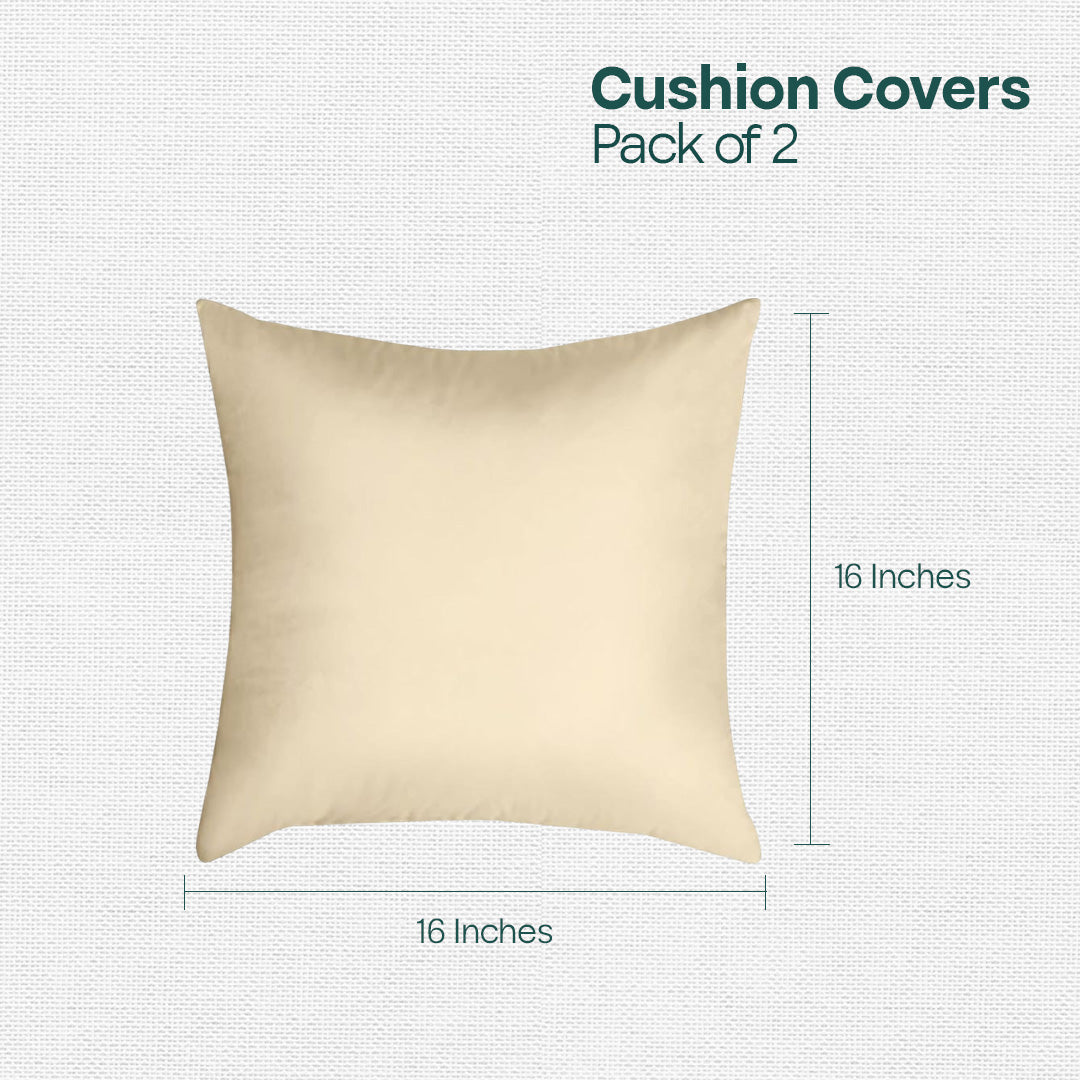 Cream Carnation! Premium Velvet Cushion Covers, Pack of 2