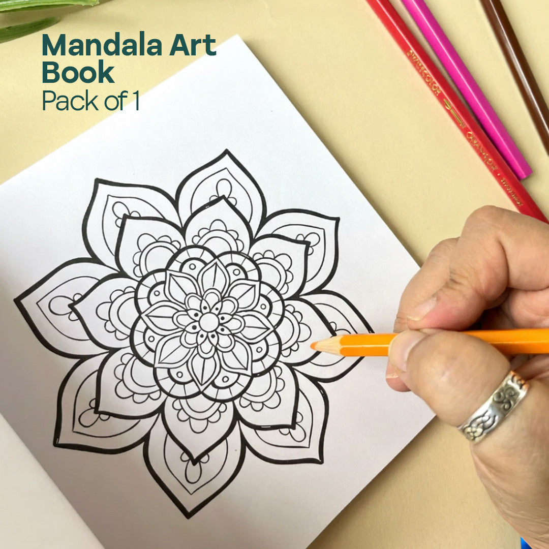 Mandala Art & Coloring Book, Activity Set of 30