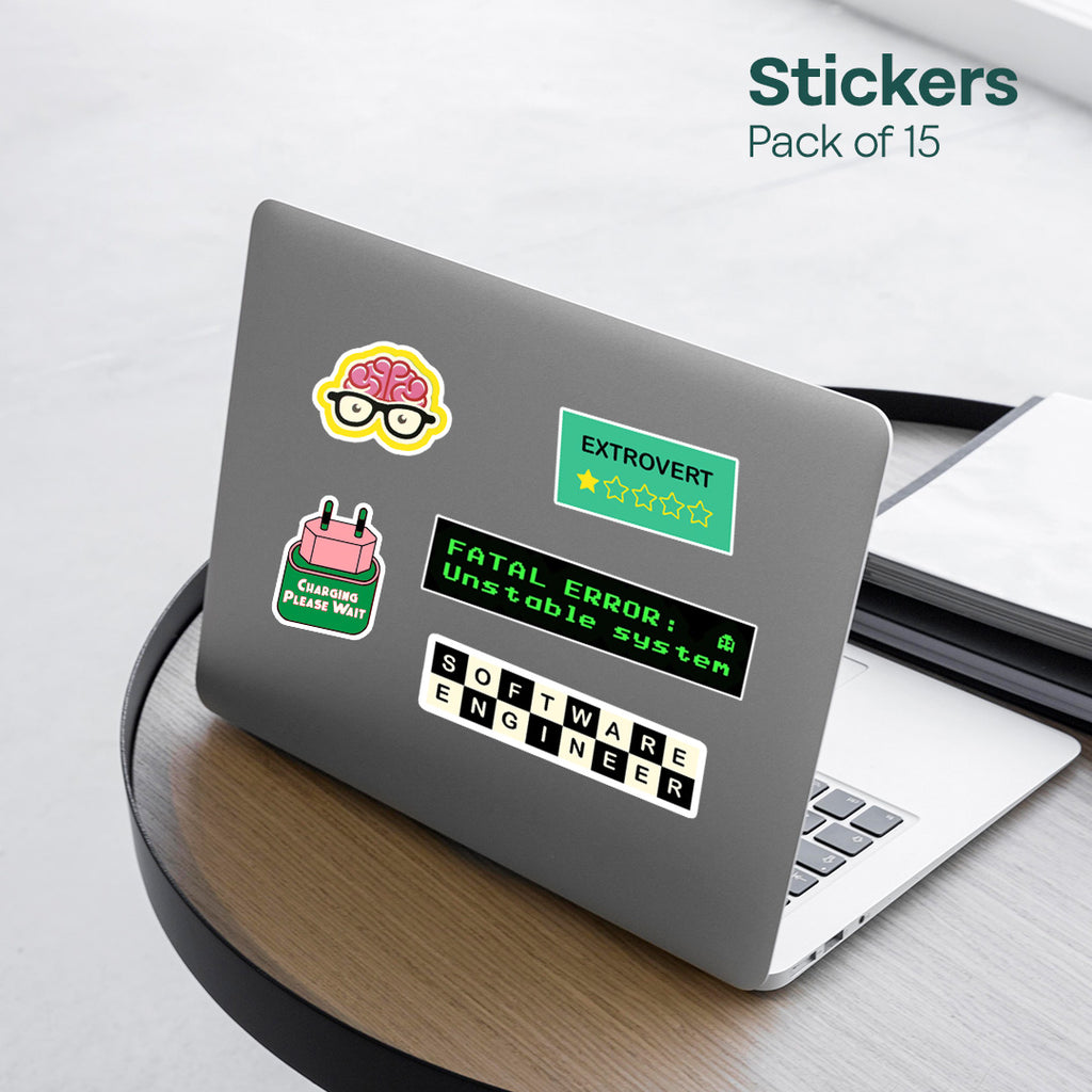 Geek Mode On! Premium Matt Stickers, Pack of 15