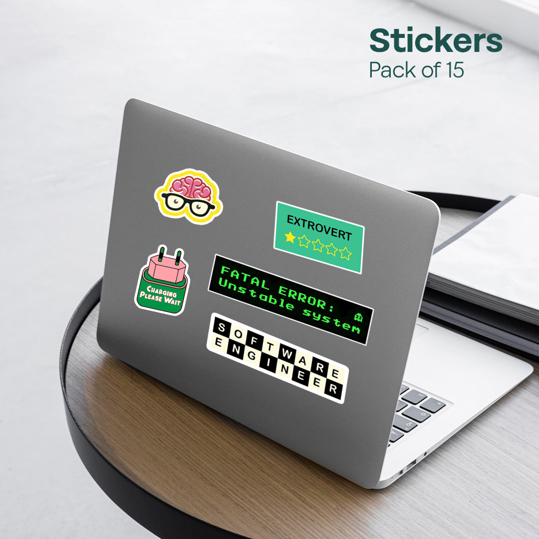 Geek Mode On! Premium Matt Stickers, Pack of 15