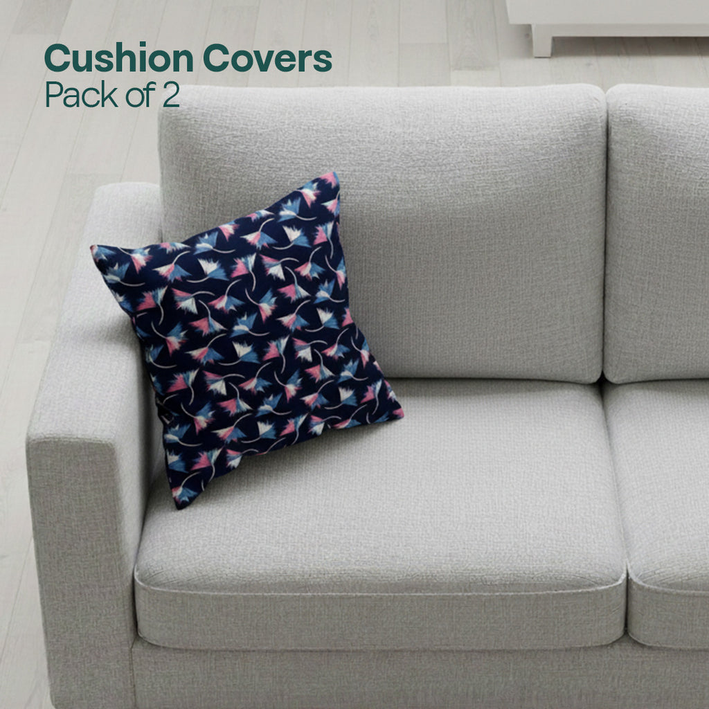 Leaf & Red! Premium Printed Cushion Covers, Pack of 2