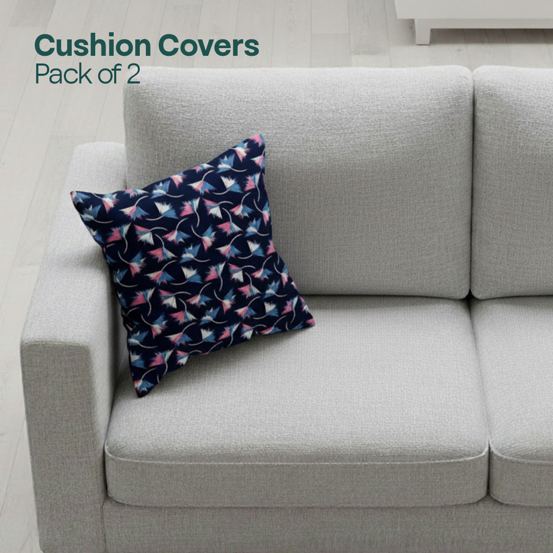 Leaf & Red! Premium Printed Cushion Covers, Pack of 2