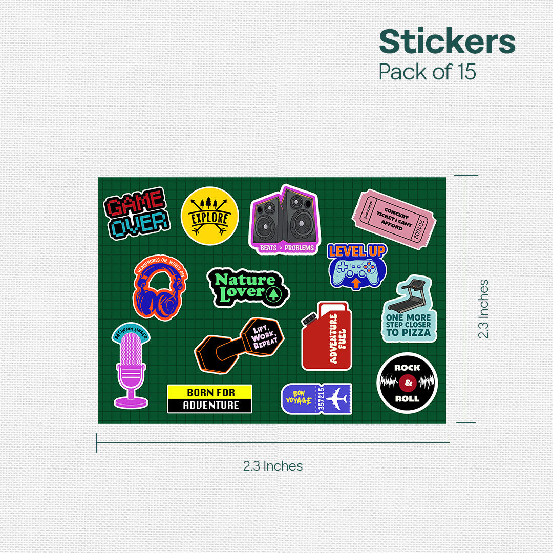 Passion Project! Premium Matt Stickers, Pack of 15