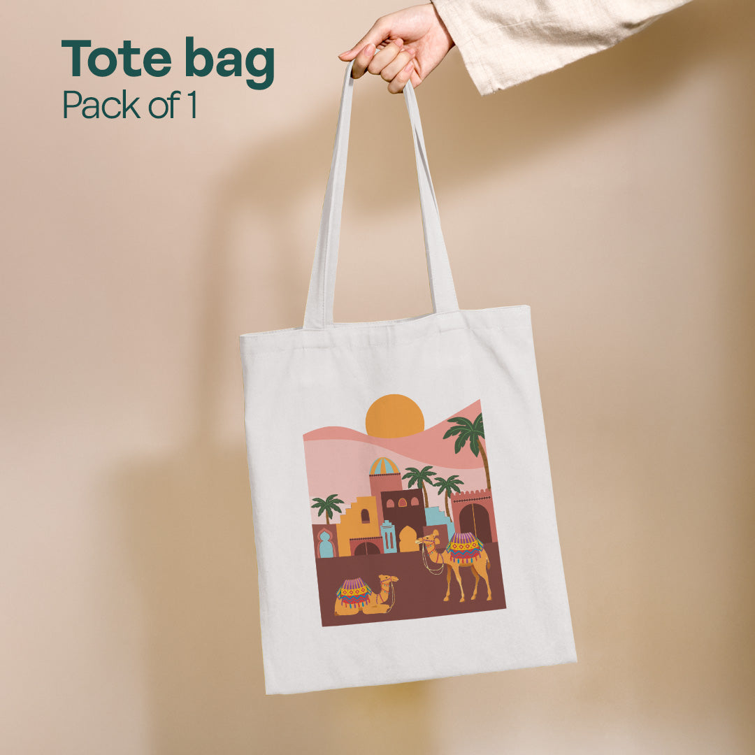 Sand Dunes! Canvas Tote Bag, 100% Recycled Fabric, Pack of 1