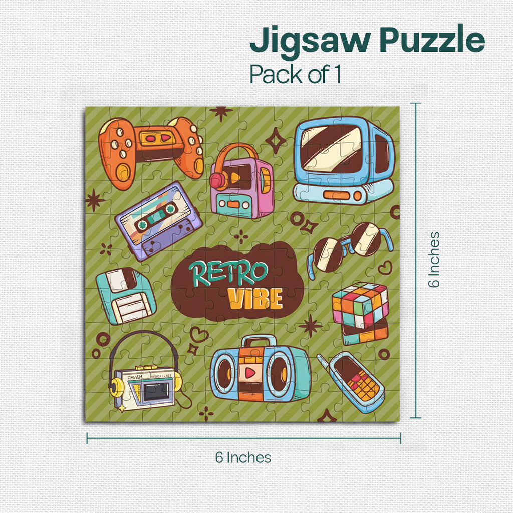 Retro Vibes 60 Pc Jigsaw Puzzle, Pack of 1