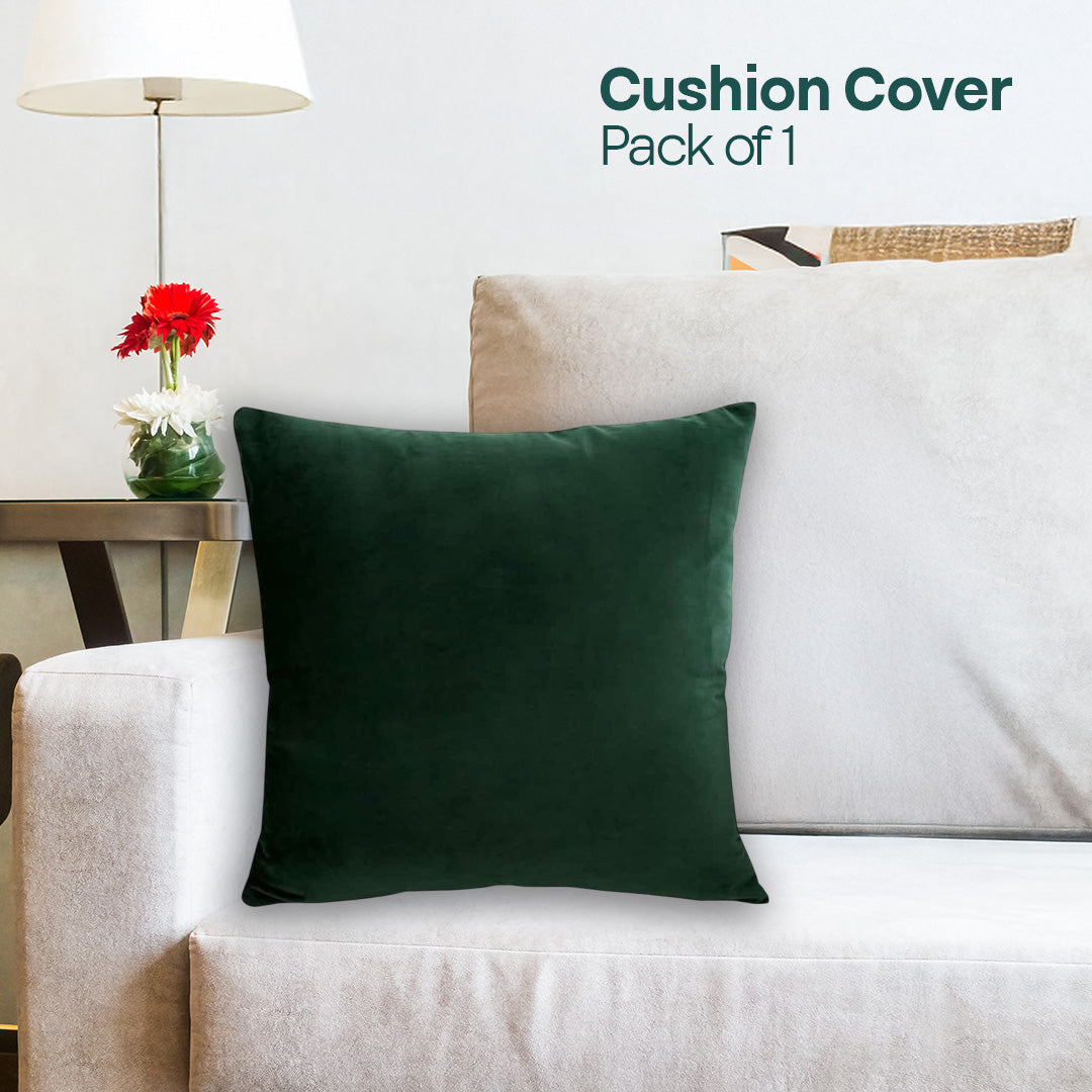 Green Glaze! Premium Velvet Cushion Covers, Pack of 1