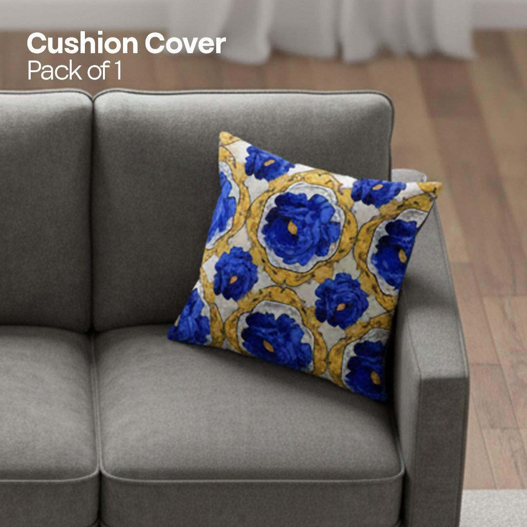 Royal Flower! Premium Printed Cushion Covers, Pack of 1