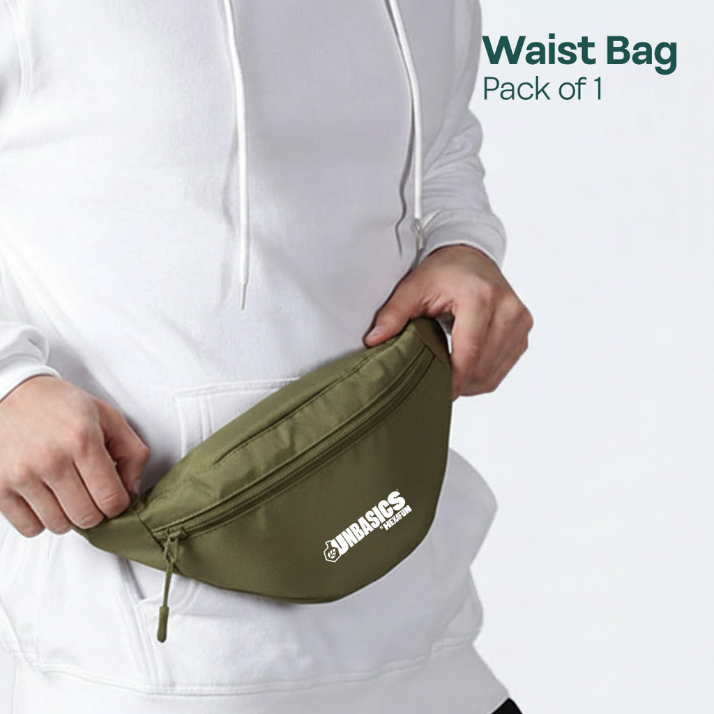 Army Green! Unisex Travel Waist Bag, Pack of 1