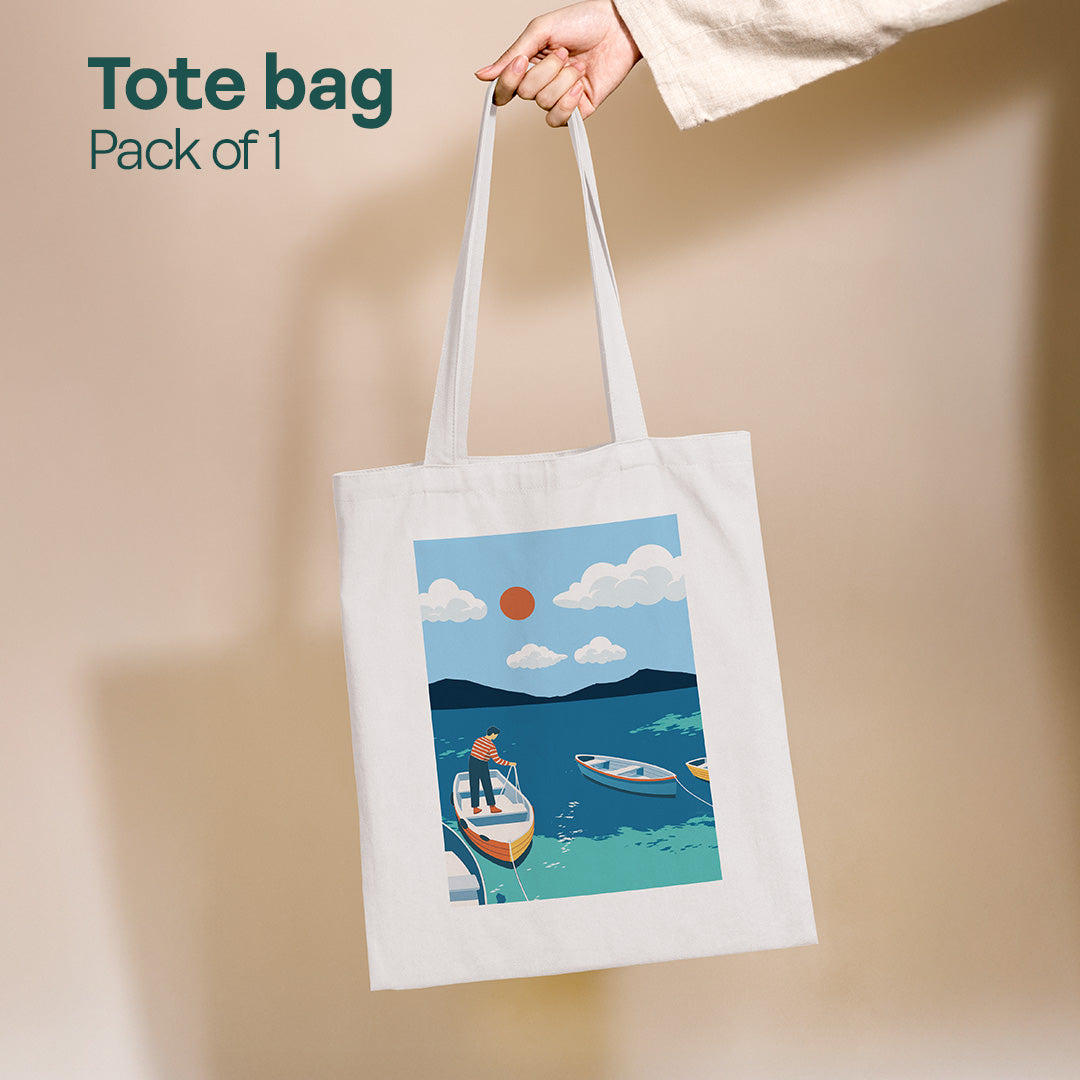 Scenic Serenity! Canvas Tote Bag, 100% Recycled Fabric, Pack of 1