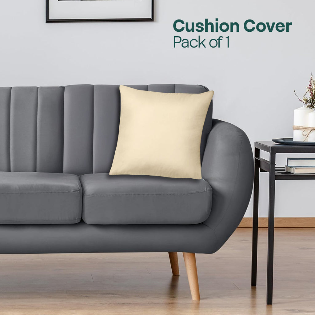 Cream Carnation! Premium Velvet Cushion Covers, Pack of 1