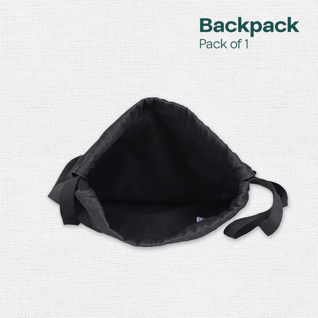 Black Beast! Travel Drawstring Bagpack, Medium Size, 8L Capacity