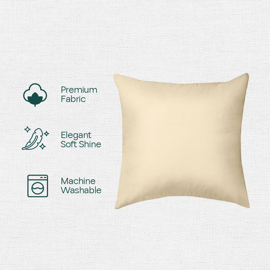 Cream Carnation! Premium Velvet Cushion Covers, Pack of 2